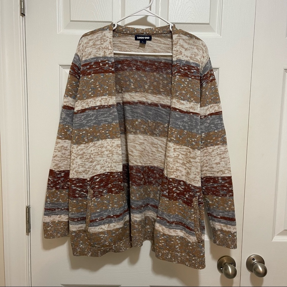 Lands’ End open cardigan